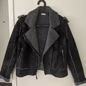Splendid faux shearling biker jacket